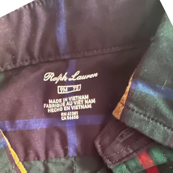 Ralph Lauren Baby 9M Flannel - Picture 3 of 3